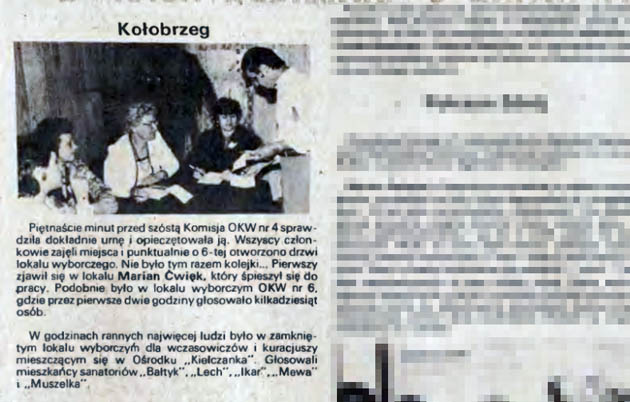 informacje kołobrzeg, kołobrzeg, 1989, wybory, historia